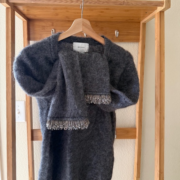 H&M Edition Charcoal Fuzzy Sweater Size M - Picture 2 of 13